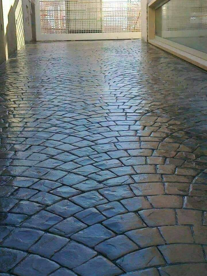 Pavés en éventail, entrée