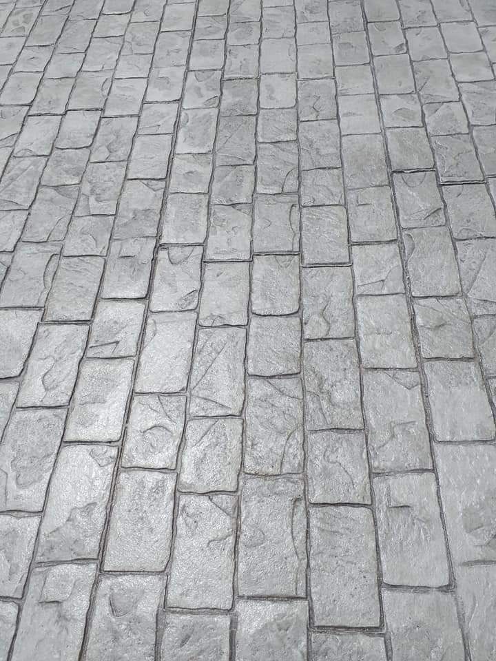 Pavés droits, gris